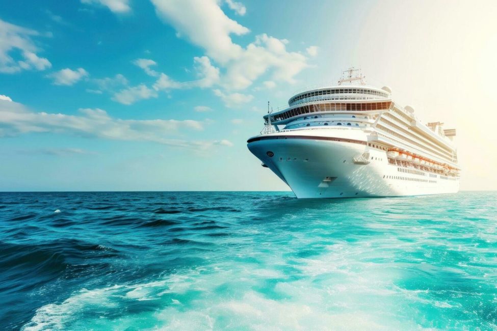 ai-generated-sea-cruise-advertisement-background-with-copy-space-free-photo